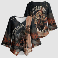 Trojan War Horse Entered Burned Kimono Sleeve Blouse Greek Wooden Trojan Horse Spartan Warrior