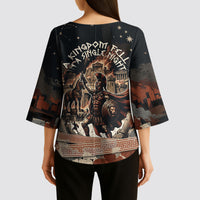 Trojan War Horse Entered Burned Kimono Sleeve Blouse Greek Wooden Trojan Horse Spartan Warrior