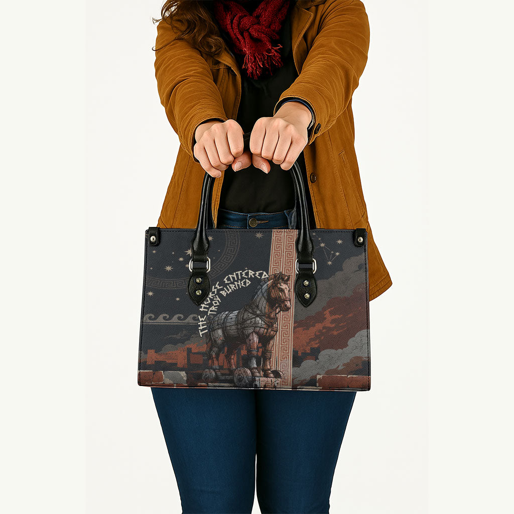 Trojan War Horse Entered Burned Leather Bag Greek Wooden Trojan Horse Spartan Warrior