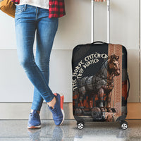 Trojan War Horse Entered Burned Luggage Cover Greek Wooden Trojan Horse Spartan Warrior