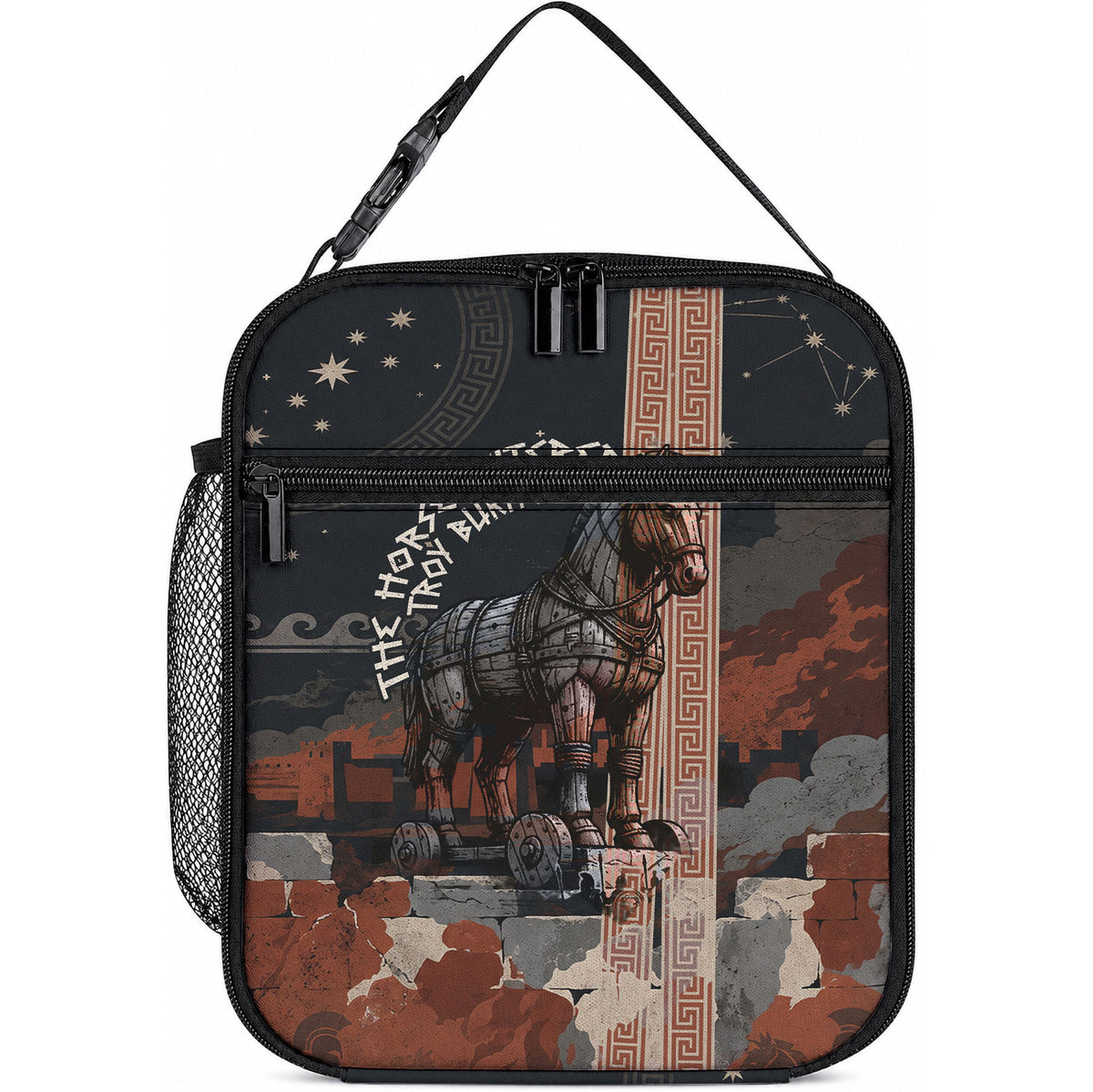 Trojan War Horse Entered Burned Lunch Bag Greek Wooden Trojan Horse Spartan Warrior