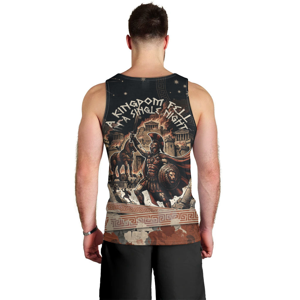 Trojan War Horse Entered Burned Men Tank Top Greek Wooden Trojan Horse Spartan Warrior