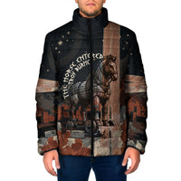 Trojan War Horse Entered Burned Padded Jacket Greek Wooden Trojan Horse Spartan Warrior