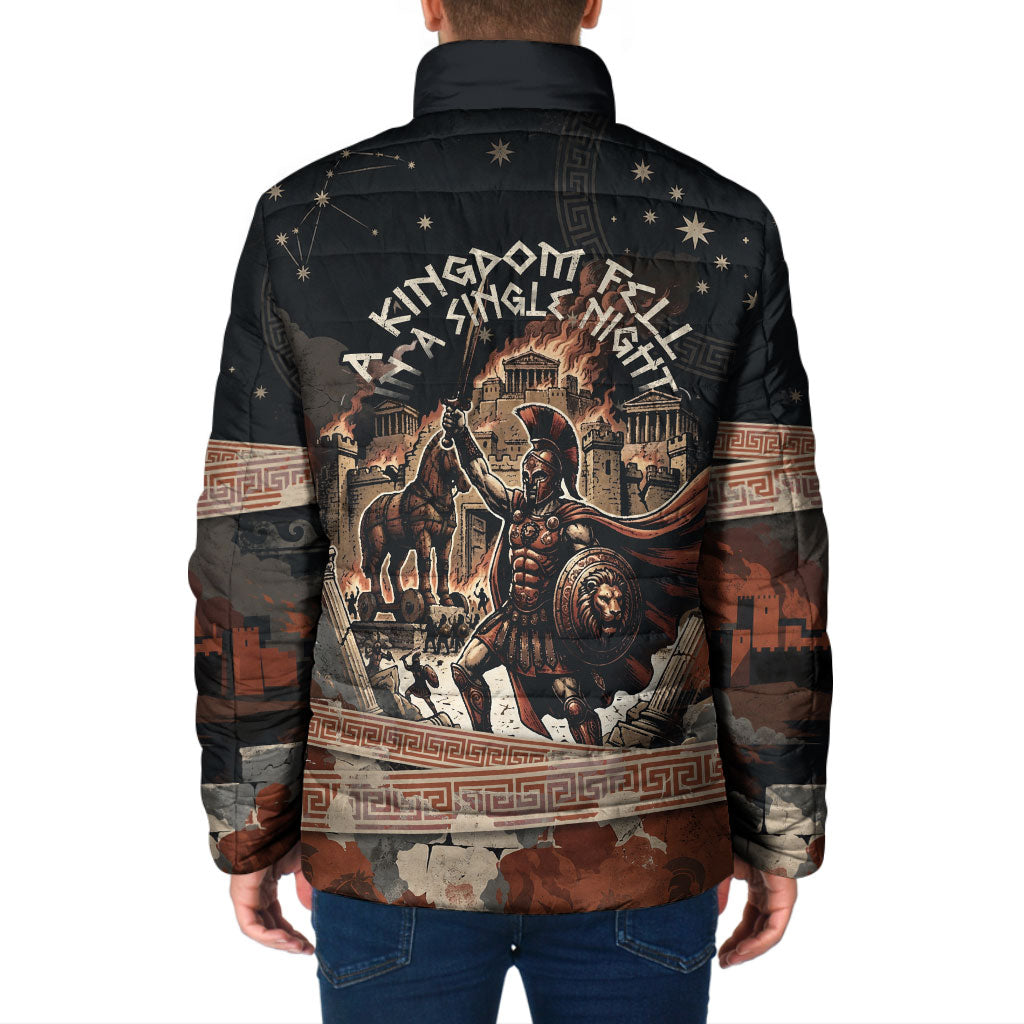 Trojan War Horse Entered Burned Padded Jacket Greek Wooden Trojan Horse Spartan Warrior