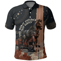 Trojan War Horse Entered Burned Polo Shirt Greek Wooden Trojan Horse Spartan Warrior