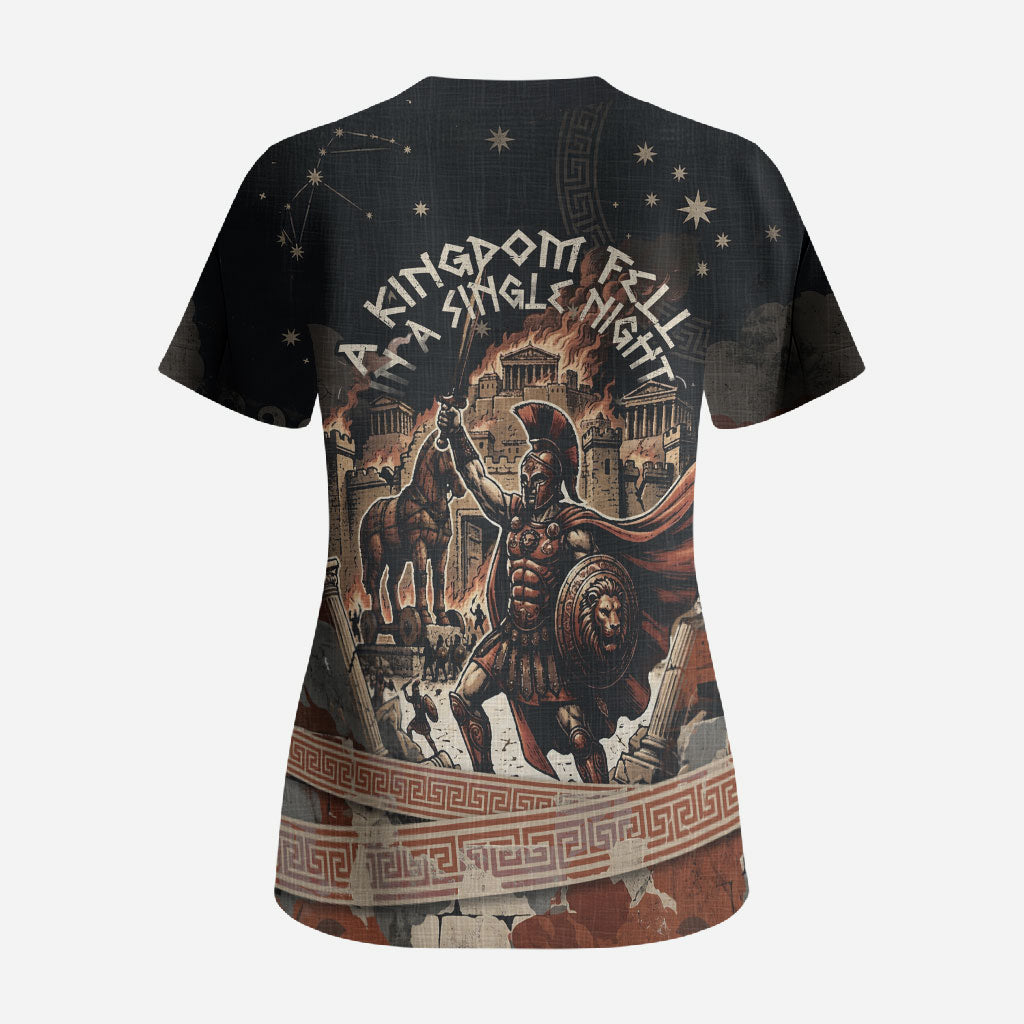 Trojan War Horse Entered Burned Scrub Top Greek Wooden Trojan Horse Spartan Warrior