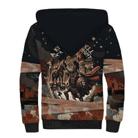 Trojan War Horse Entered Burned Sherpa Hoodie Greek Wooden Trojan Horse Spartan Warrior