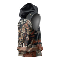 Trojan War Horse Entered Burned Sleeveless Hoodie Greek Wooden Trojan Horse Spartan Warrior
