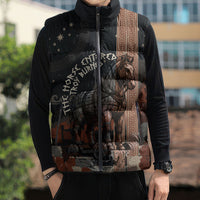 Trojan War Horse Entered Burned Sleeveless Puffer Jacket Greek Wooden Trojan Horse Spartan Warrior