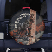 Trojan War Horse Entered Burned Spare Tire Cover Greek Wooden Trojan Horse Spartan Warrior