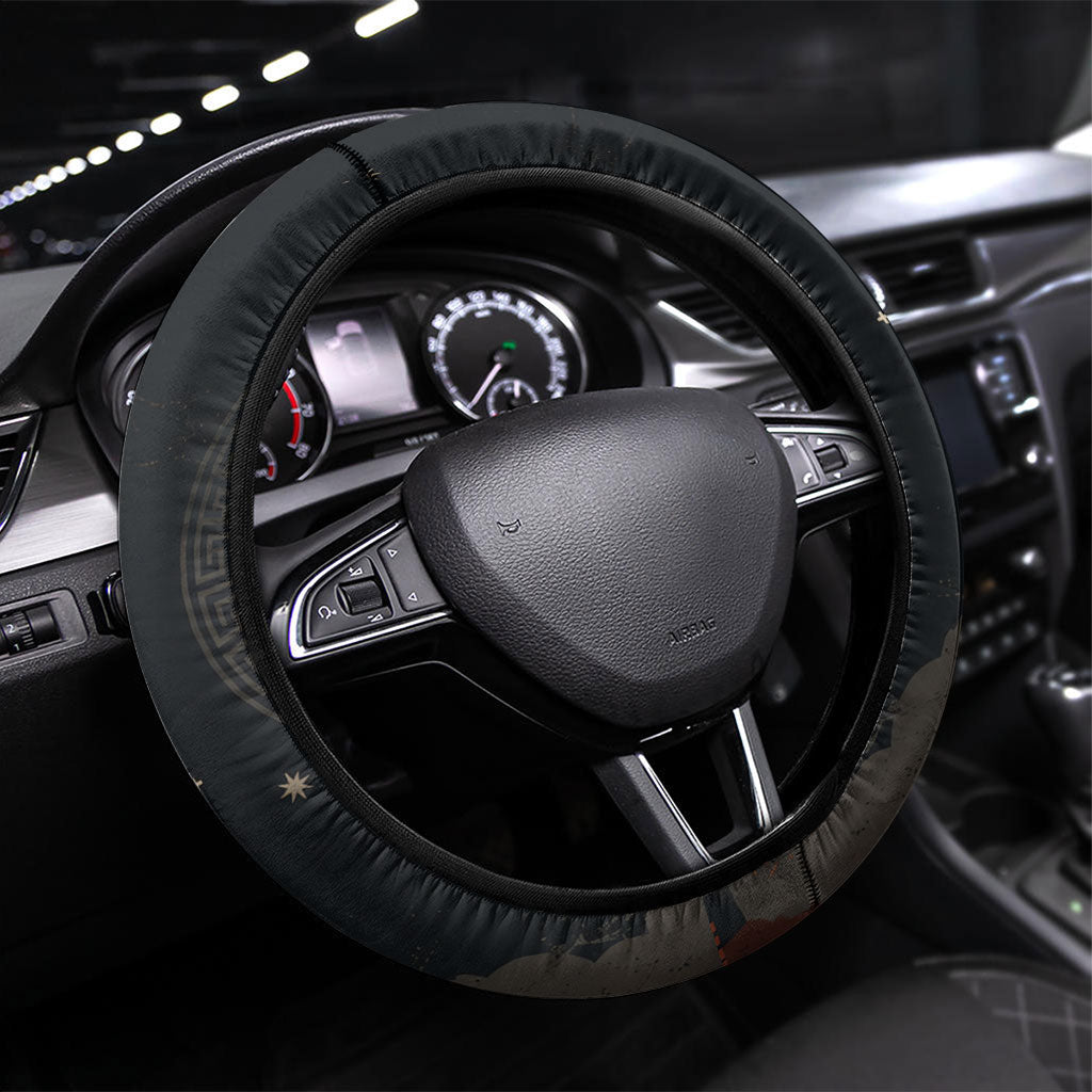 Trojan War Horse Entered Burned Steering Wheel Cover Greek Wooden Trojan Horse Spartan Warrior