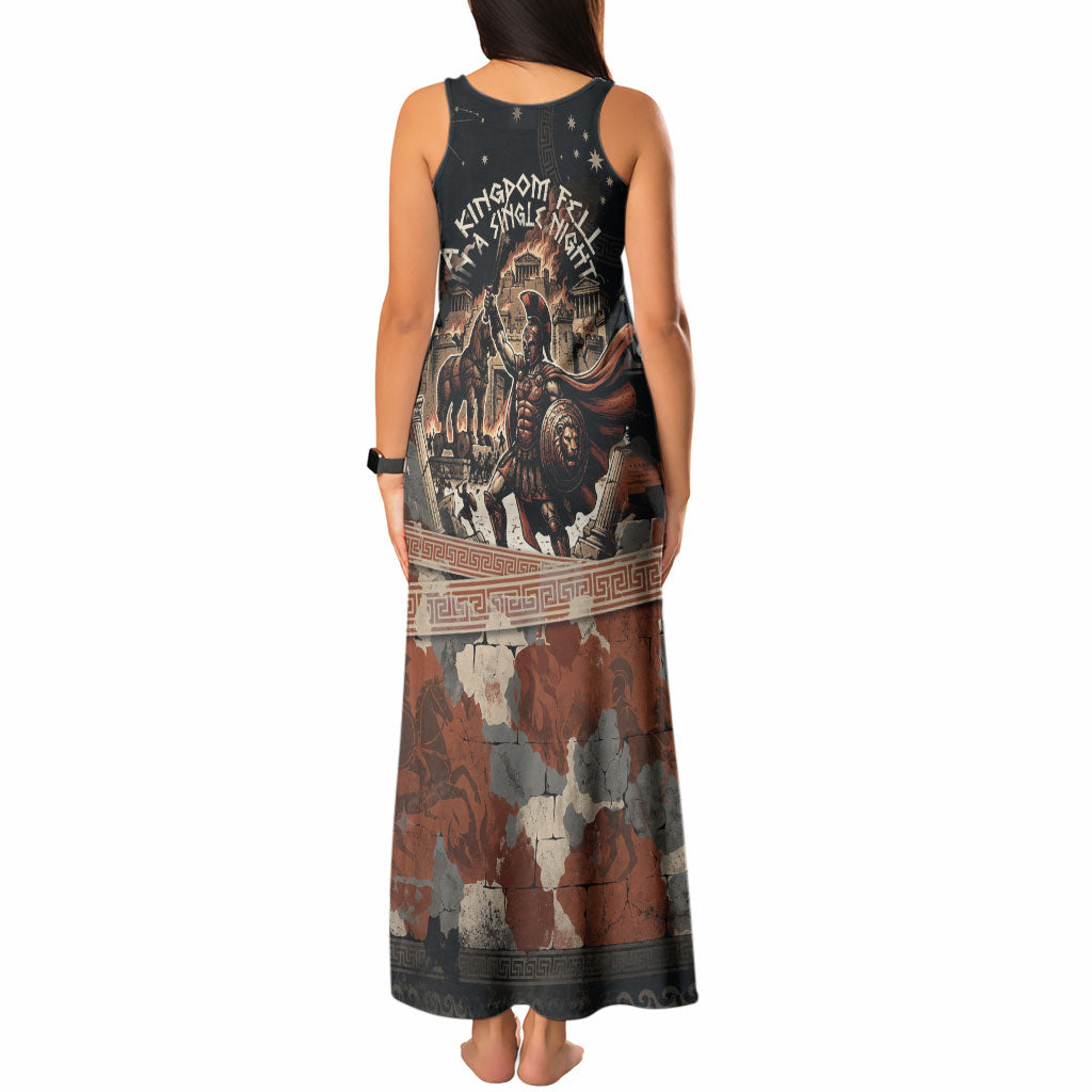 Trojan War Horse Entered Burned Tank Maxi Dress Greek Wooden Trojan Horse Spartan Warrior