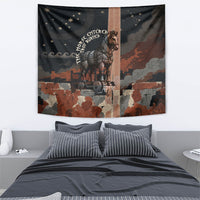 Trojan War Horse Entered Burned Tapestry Greek Wooden Trojan Horse Spartan Warrior