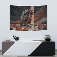 Trojan War Horse Entered Burned Tapestry Greek Wooden Trojan Horse Spartan Warrior