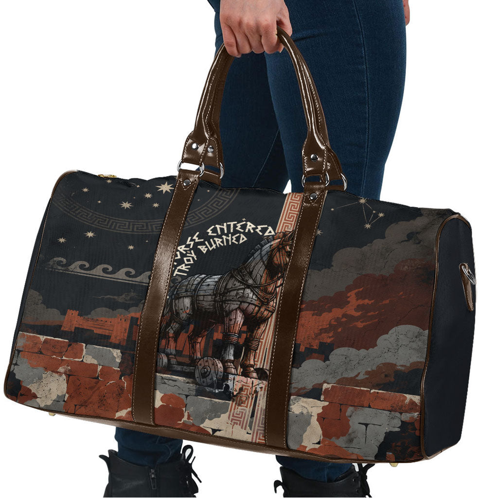 Trojan War Horse Entered Burned Travel Bag Greek Wooden Trojan Horse Spartan Warrior