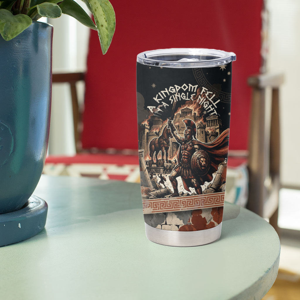 Trojan War Horse Entered Burned Tumbler Cup Greek Wooden Trojan Horse Spartan Warrior