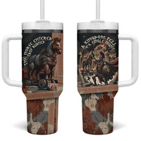 Trojan War Horse Entered Burned Tumbler With Handle Greek Wooden Trojan Horse Spartan Warrior