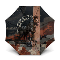 Trojan War Horse Entered Burned Umbrella Greek Wooden Trojan Horse Spartan Warrior