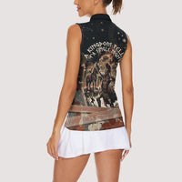 Trojan War Horse Entered Burned Women Sleeveless Polo Shirt Greek Wooden Trojan Horse Spartan Warrior