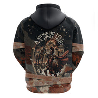 Trojan War Horse Entered Burned Zip Hoodie Greek Wooden Trojan Horse Spartan Warrior