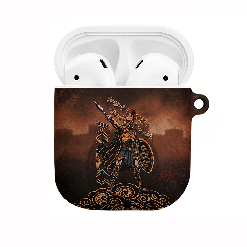 Achilles Iliad Greek Hero Legend AirPods Case Trojan War Spartan Warrior Spear Graphic Art