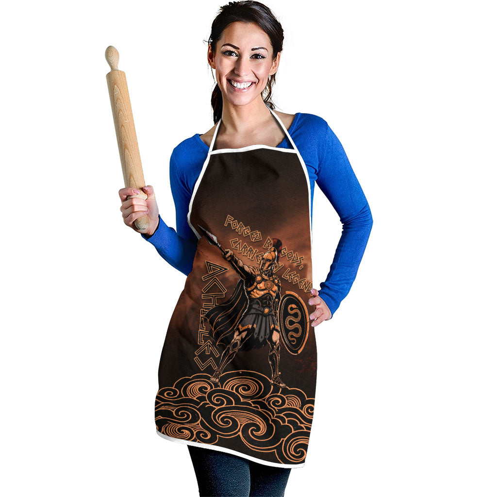 Achilles Iliad Greek Hero Legend Apron Trojan War Spartan Warrior Spear Graphic Art