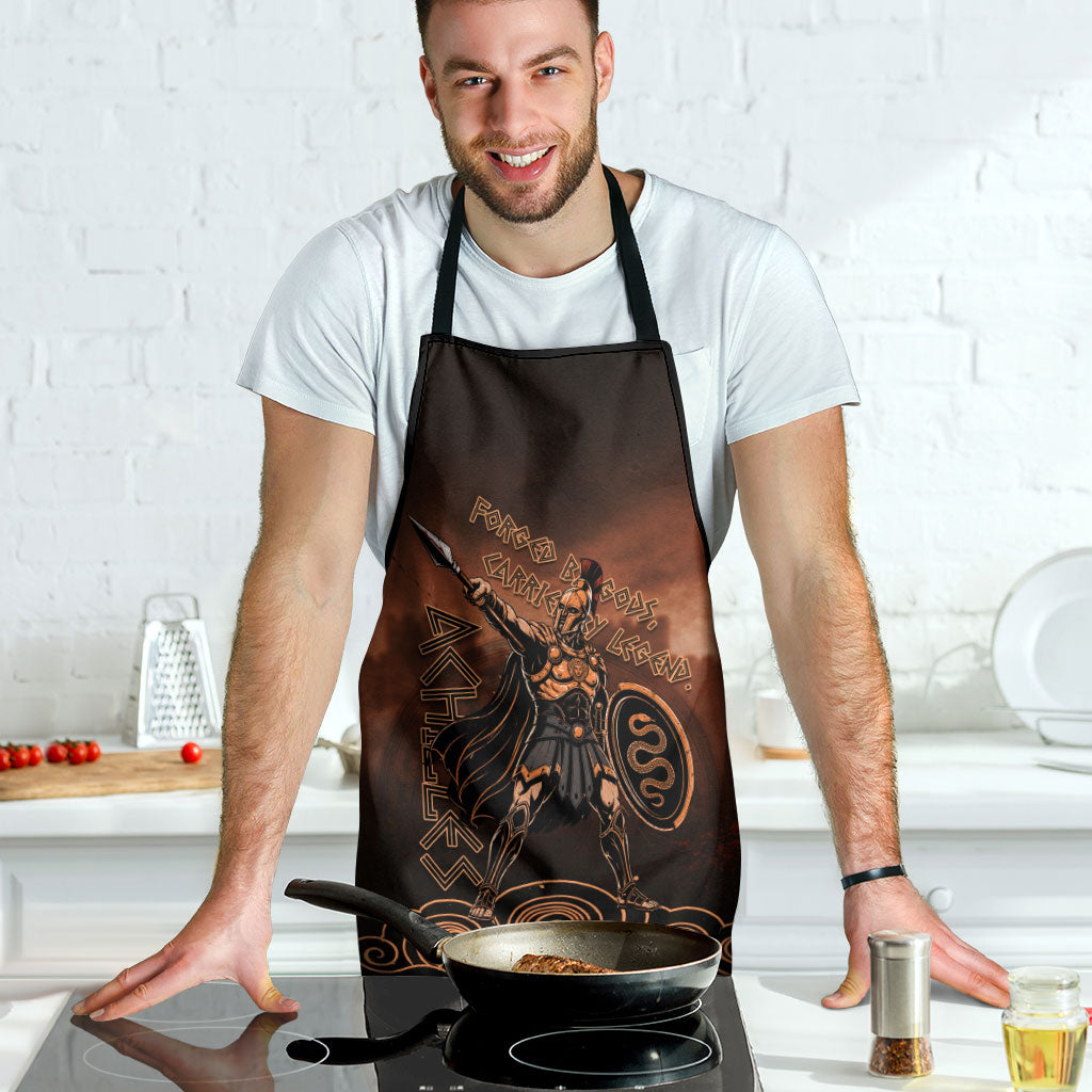 Achilles Iliad Greek Hero Legend Apron Trojan War Spartan Warrior Spear Graphic Art