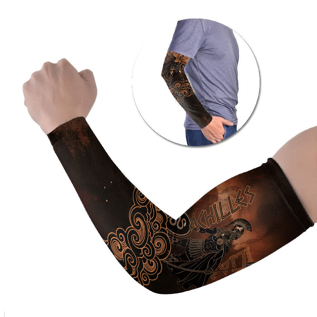 Achilles Iliad Greek Hero Legend Arm Sleeves Trojan War Spartan Warrior Spear Graphic Art