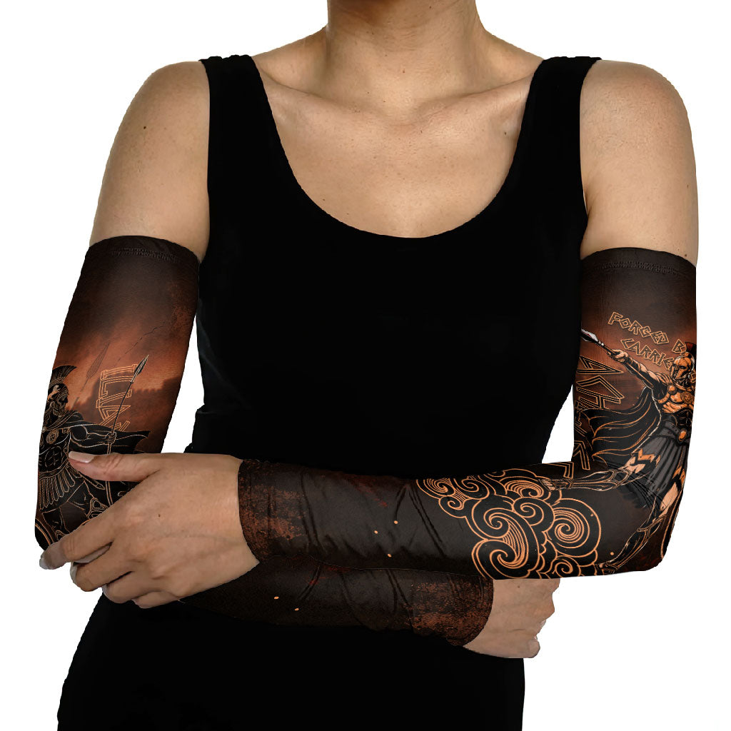 Achilles Iliad Greek Hero Legend Arm Sleeves Trojan War Spartan Warrior Spear Graphic Art