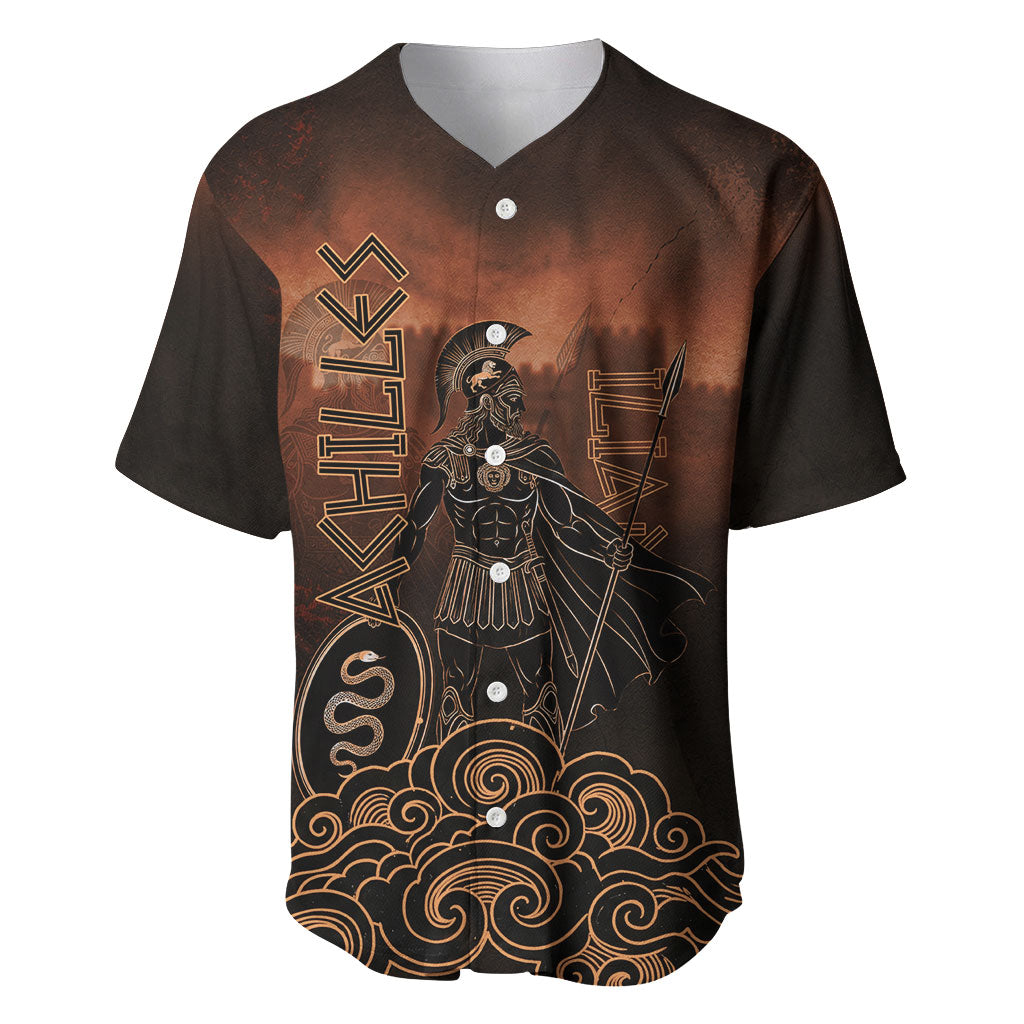 Achilles Iliad Greek Hero Legend Baseball Jersey Trojan War Spartan Warrior Spear Graphic Art