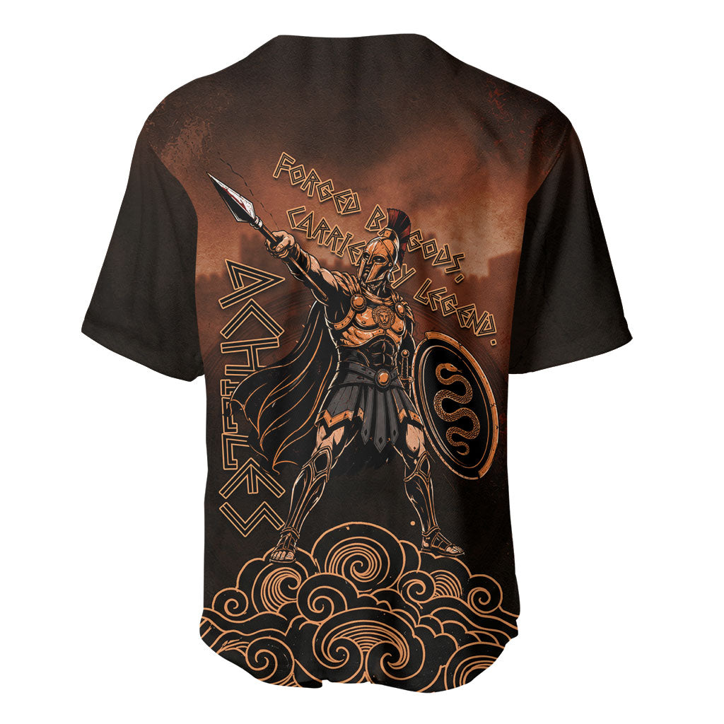 Achilles Iliad Greek Hero Legend Baseball Jersey Trojan War Spartan Warrior Spear Graphic Art