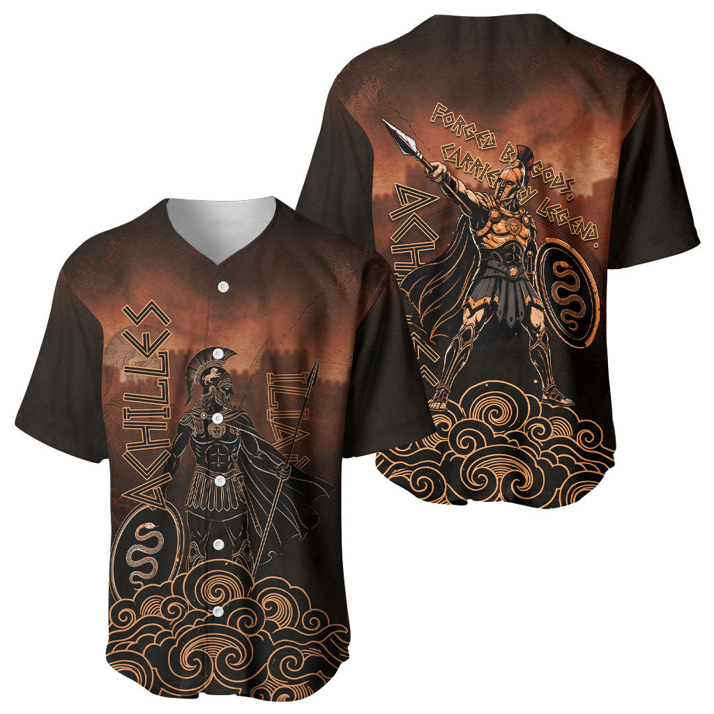 Achilles Iliad Greek Hero Legend Baseball Jersey Trojan War Spartan Warrior Spear Graphic Art