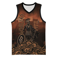 Achilles Iliad Greek Hero Legend Basketball Jersey Trojan War Spartan Warrior Spear Graphic Art