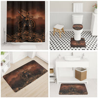 Achilles Iliad Greek Hero Legend Bathroom Set Trojan War Spartan Warrior Spear Graphic Art