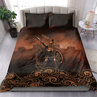Achilles Iliad Greek Hero Legend Bedding Set Trojan War Spartan Warrior Spear Graphic Art