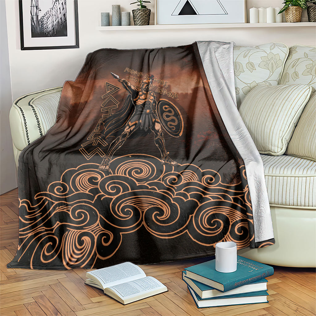 Achilles Iliad Greek Hero Legend Blanket Trojan War Spartan Warrior Spear Graphic Art