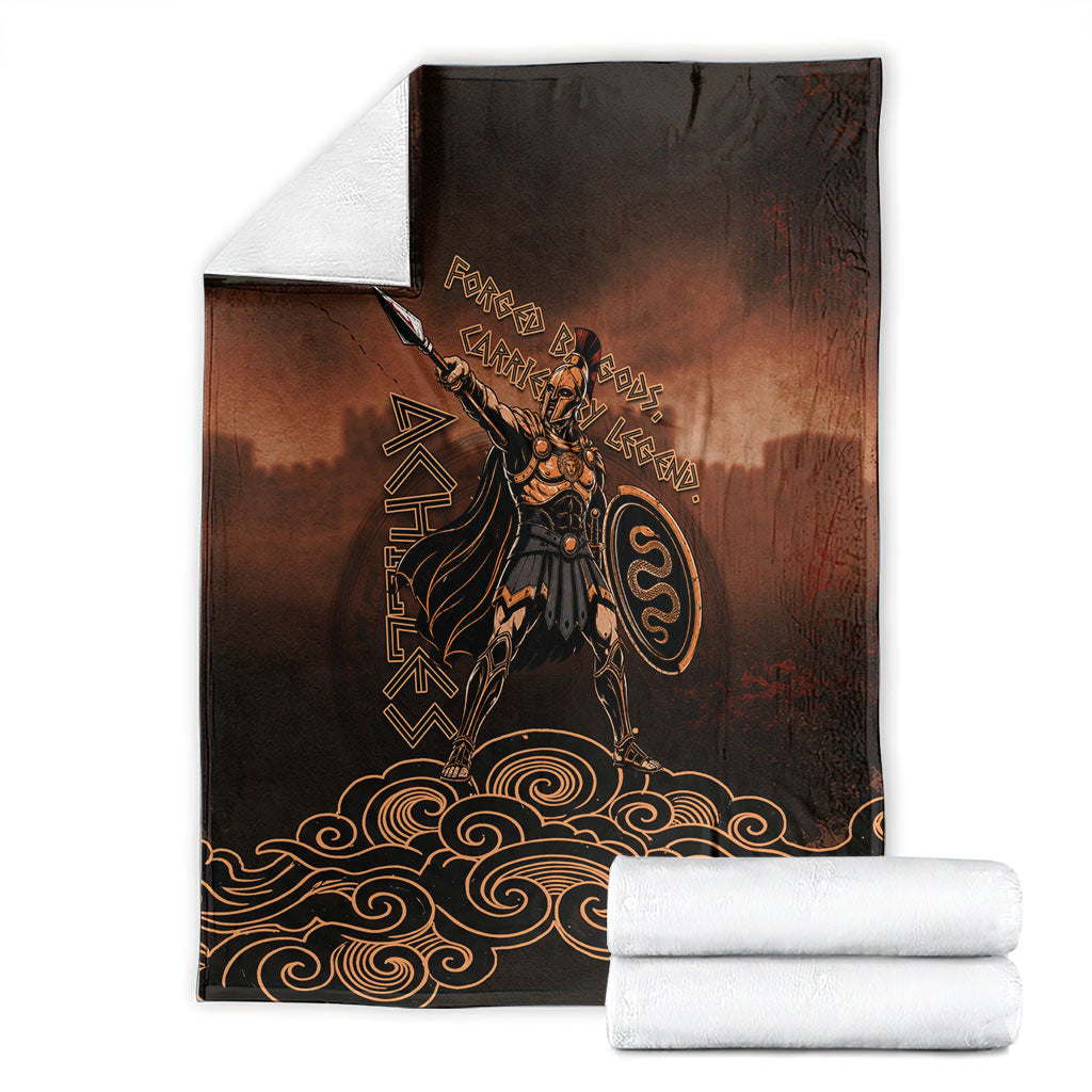 Achilles Iliad Greek Hero Legend Blanket Trojan War Spartan Warrior Spear Graphic Art