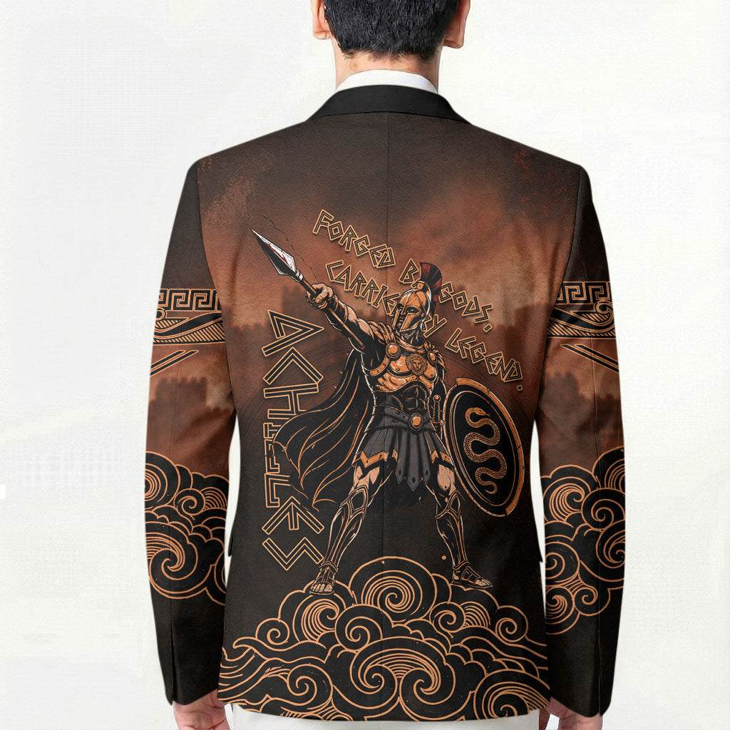 Achilles Iliad Greek Hero Legend Blazer Trojan War Spartan Warrior Spear Graphic Art