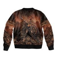 Achilles Iliad Greek Hero Legend Bomber Jacket Trojan War Spartan Warrior Spear Graphic Art