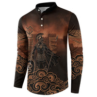 Achilles Iliad Greek Hero Legend Button Sweatshirt Trojan War Spartan Warrior Spear Graphic Art