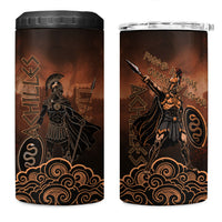 Achilles Iliad Greek Hero Legend 4 in 1 Can Cooler Tumbler Trojan War Spartan Warrior Spear Graphic Art