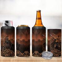 Achilles Iliad Greek Hero Legend 4 in 1 Can Cooler Tumbler Trojan War Spartan Warrior Spear Graphic Art
