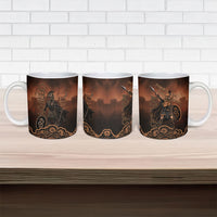Achilles Iliad Greek Hero Legend Ceramic Mug Trojan War Spartan Warrior Spear Graphic Art