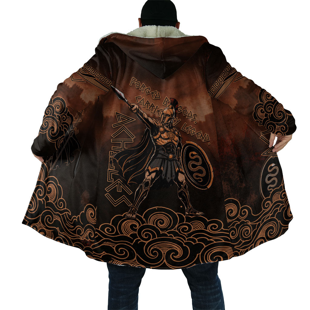 Achilles Iliad Greek Hero Legend Cloak Trojan War Spartan Warrior Spear Graphic Art