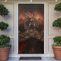 Achilles Iliad Greek Hero Legend Door Cover Trojan War Spartan Warrior Spear Graphic Art
