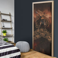 Achilles Iliad Greek Hero Legend Door Cover Trojan War Spartan Warrior Spear Graphic Art
