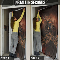 Achilles Iliad Greek Hero Legend Door Cover Trojan War Spartan Warrior Spear Graphic Art