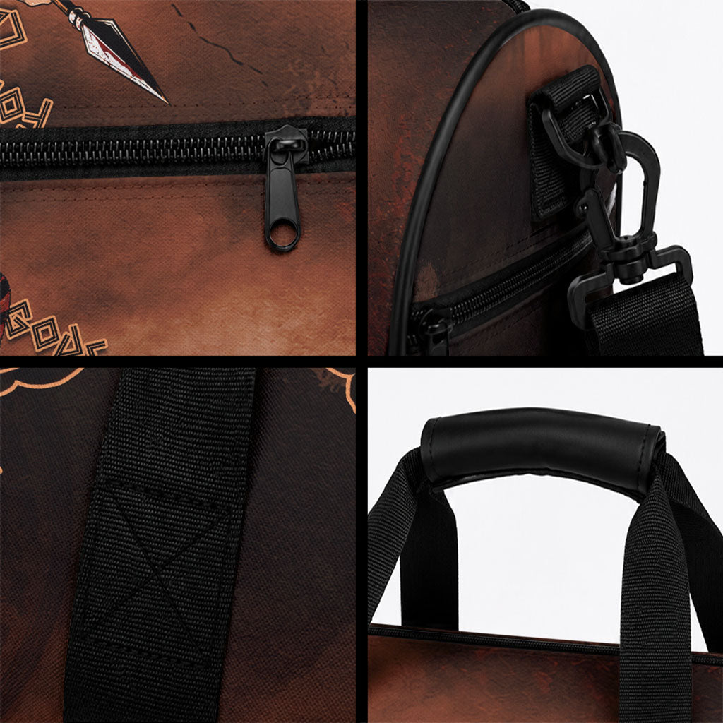 Achilles Iliad Greek Hero Legend Duffle Bag Trojan War Spartan Warrior Spear Graphic Art