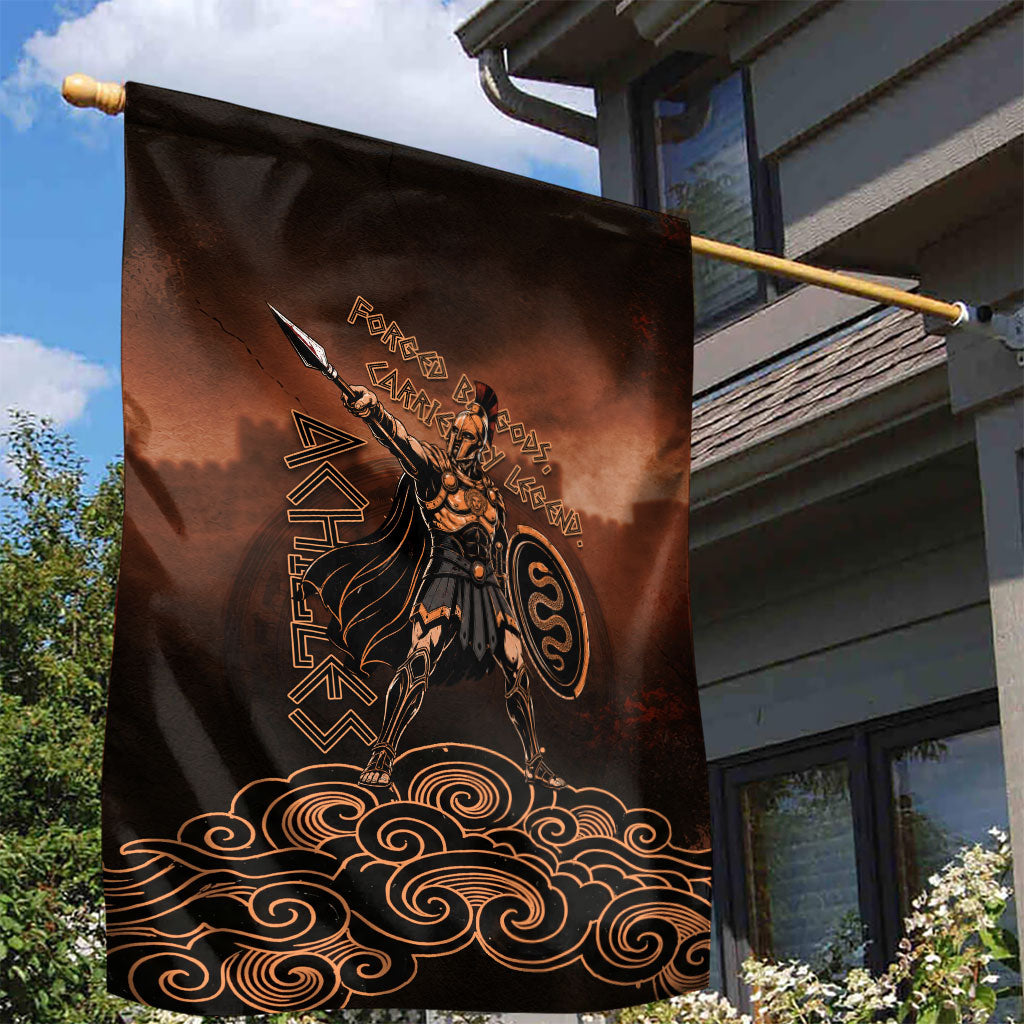 Achilles Iliad Greek Hero Legend Garden Flag Trojan War Spartan Warrior Spear Graphic Art