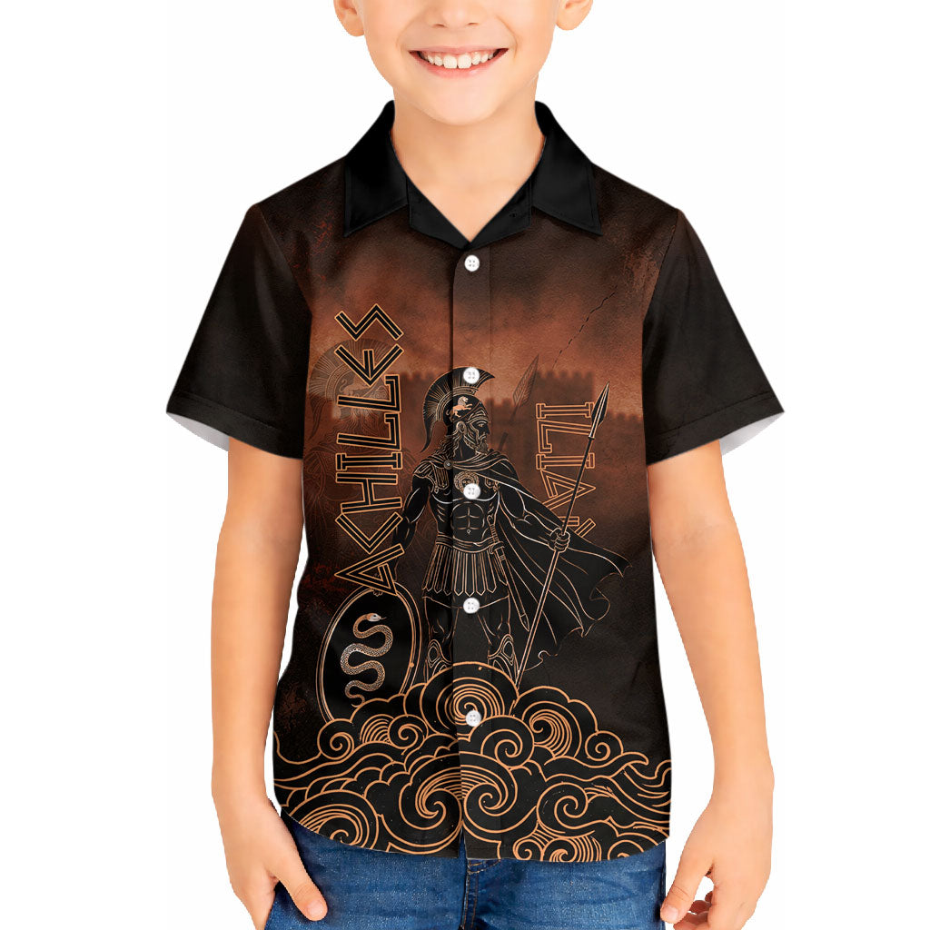 Achilles Iliad Greek Hero Legend Hawaiian Shirt Trojan War Spartan Warrior Spear Graphic Art
